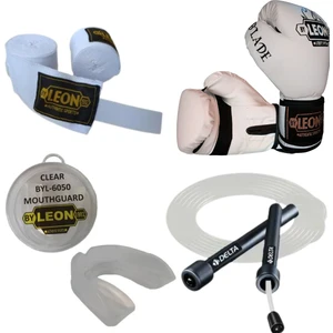 Blade Training Boks, Kick Boks ve Muay Thai Eldiveni Atlama Ipi Dişlik ve Bandaj Seti 3,5 Metre