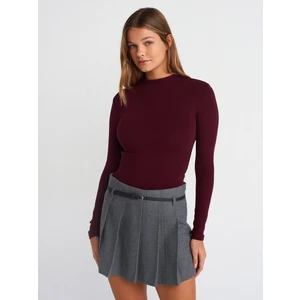 31433 Yarım Balıkçı Yaka Top-Bordo