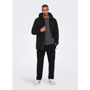 Only & Sons Siyah Erkek Mont Onstom Parka Athl