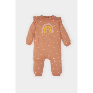 Kız Bebek Yenidoğan Baskılı Uzun Kollu Tulum D6016A524WN