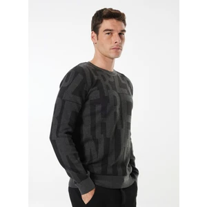 Gmg Fırenze Bisiklet Yaka Slim Fit Antrasit Erkek Kazak GU24MFW04017