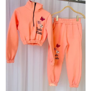 Gala Kız Çocuk Kelebek Işlemeli Crop Eşofman Takımı