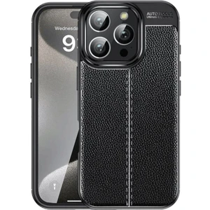iPhone 16 Pro Max Kılıf Niss Deri Desen Silikon