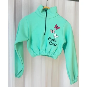 Gala Kız Çocuk Kelebek Işlemeli Crop Eşofman Takımı