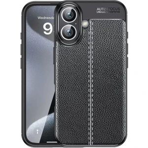 iPhone 16 Kılıf Niss Deri Desen Silikon