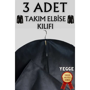 3 Adet Takım Elbise Kılıfı, Kıyafet, Elbise Koruma Taşıma Kılıfı, Beyaz Gamboç , Elbise Hurcu