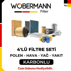 Fiat Egea 1.3 E5 Filtre Bakım Seti 2016-2020 4lü Karbonlu