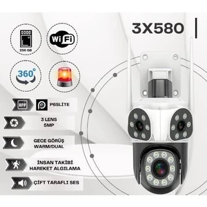 X5 Tech 3X580-W Wifi Speed Dome 3 Lens 3+3+3 Mp Ip Kamera