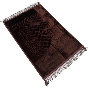 Lüx Kalın Yumuşak Kaymaz Taban Peluş Seccade 80 x 120