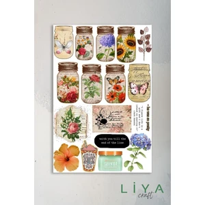 Pul Temalı Sticker Planner Ajanda Bullet Journal Için Uygun Set