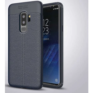 Samsung Galaxy S9+ Plus Kılıf Niss Deri Desen Silikon + Ekran Koruyucu
