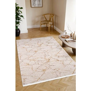 Kaymaz Taban Yıkanabilir Modern Salon Mutfak Oturma Odası Çocuk Odası Halısı 5036 Gold