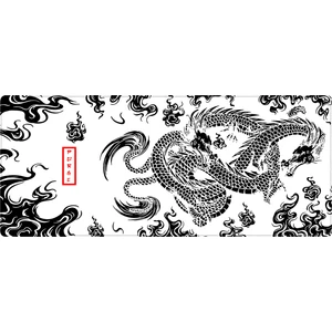 Pro Gaming Mouse Pad 90X40 Dragon Mause Pad Xxl Büyük Oyuncu Mousepad Kenar Dikişli Yıkanabilir Speed Mause Pad