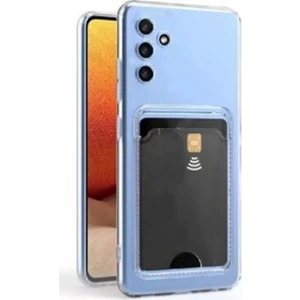 Samsung Galaxy S24 Fe Kılıf Kartlıklı Şeffaf Silikon Darbe Dayanıklı Koruyucu Kamera Korumalı Kılıf