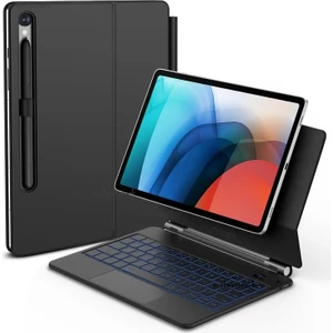 Samsung Galaxy Tab S9 Fe/S10 FE 10.9" Tablet Uyumlu Magic Keyboard Touchpad Rgb Işıklı Klavyeli Kılıf Magnetik Kalem Yuvalı SM-X510 SM-X520