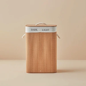 English Home Gina Bambu Çamaşır Sepeti Açık Kahverengi