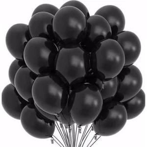 Papatya Süs Evi Lateks Mat Balon 50 Adet Siyah Balon