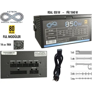 Atx 850 850W 14 cm Fan 80 Plus Copper Tam Modüler Psu
