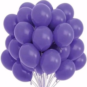 Papatya Süs Evi Lateks Mat Balon 50 Adet Mor Balon