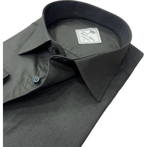 Gömlek Galerisi Klasik Rahat Kesim Düz Uzun Kollu Erkek Gömlek