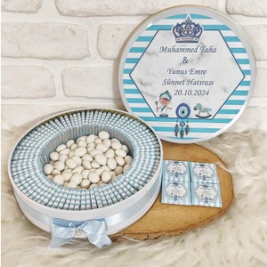 100 Adet 200 gr Drajeli Sünnet Temalı Erkek Çocuk Hediyelik Çikolata