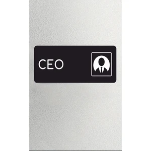 Zafrak Reklam Alüminyum Ofis Departman Kapı İsimliği Yönlendirme Levhası Ceo 24 x 9 cm