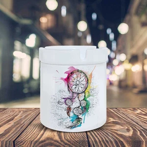 Renkli Düş Kapanı Baskılı Küllük Kül Tablası -32201