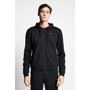 Siyah Erkek Fermuarlı Kapüşonlu Sweatshirt 23S-1241-23N