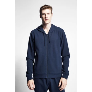 Lacivert Erkek Fermuarlı Kapüşonlu Üst 22S