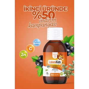 Labex Kids Çinko Kekik Beta Glukan Karamürver Çocuk Multivitamin Şurup 150 ML