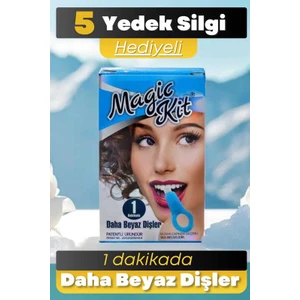 Magic Kit Diş  Silgisi 1 Aparatlı + 5 Yedek Süngerli Set 1 Paket