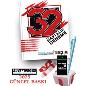 Pruva Akademi 8. Sınıf Türkçe 32 Haftalık Deneme + Faber Eğitim Seti