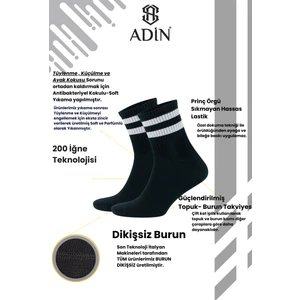 Bambu Erkek Soket Çorap Dikişsiz Siyah 12’li (Altın Serisi)