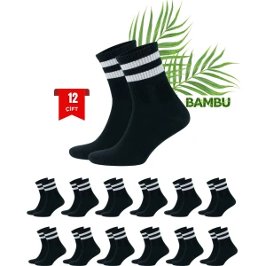 Bambu Spor Tenis Çorap Dikişsiz 12’li