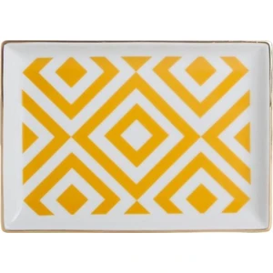 Morocco Kahvaltı Tabağı Desen4 Sarı 18x13