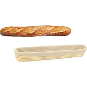 Fırıncı Market Bambu Hamur Mayalama Sepeti Oval Bezli 38X9X6 H cm