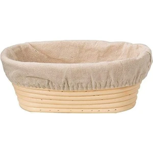 Fırıncı Market Bambu Hamur Mayalama Sepeti Oval Bezli 28X15X9 H cm