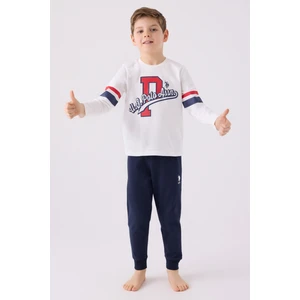 U.S. Polo Assn. Erkek Çocuk Krem Pijama Takım 50299428-VR071