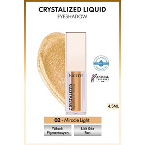 Note Cosmetics Crystalized Liquid Eyeshadow Likit Metalik Göz Farı - 02 Miracle Light