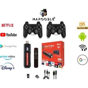 Q9 Game Tv Stick 8k Uyumlu Çift Sistem Android Tvbox ve Oyun Kutusu 3D