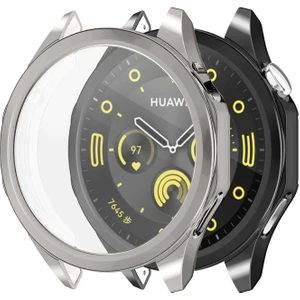 Huawei Watch Gt5 46MM Kılıf 360 Full Round Soft Silicone Gri