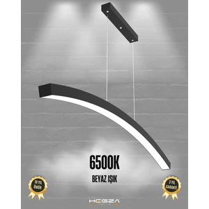 Hegza Lighting Luna (Siyah Kasa, Beyaz Işık) Ledli Modern Sarkıt LED Avize