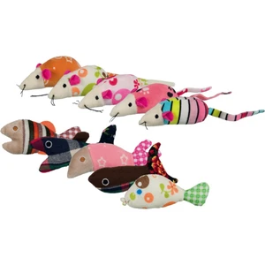 Kedi Oyuncağı Kedi Otlu Fare-Balık 9-12cm