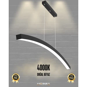 Hegza Lighting Luna (Siyah Kasa, Doğal Beyaz) Ledli Modern Sarkıt LED Avize