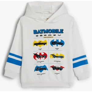 Batman Kapşonlu Sweatshirt Lisanslı Uzun Kollu Şardonlu