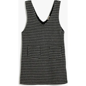 Jile Elbise Mini Cepli V Yaka Kolsuz