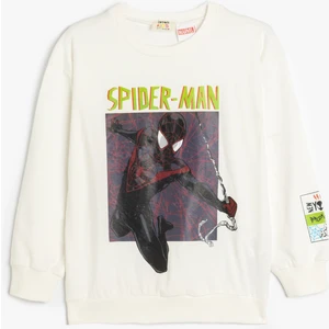Örümcek Adam Sweatshirt Baskılı Lisanslı Uzun Kollu Pamuklu
