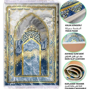 2 cm Süngerli Yumuşak Seccade Diz Ağrıtmaz Hediyelik Çeyizlik Namazlık