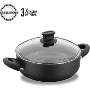Lina 24x7 cm Siyah Kısa Tencere