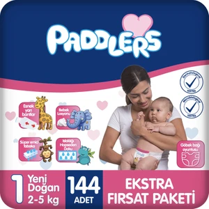 Bebek Bezi 1 Numara Newborn 144 Adet (2-5 Kg) Ekstra Fırsat Paketi